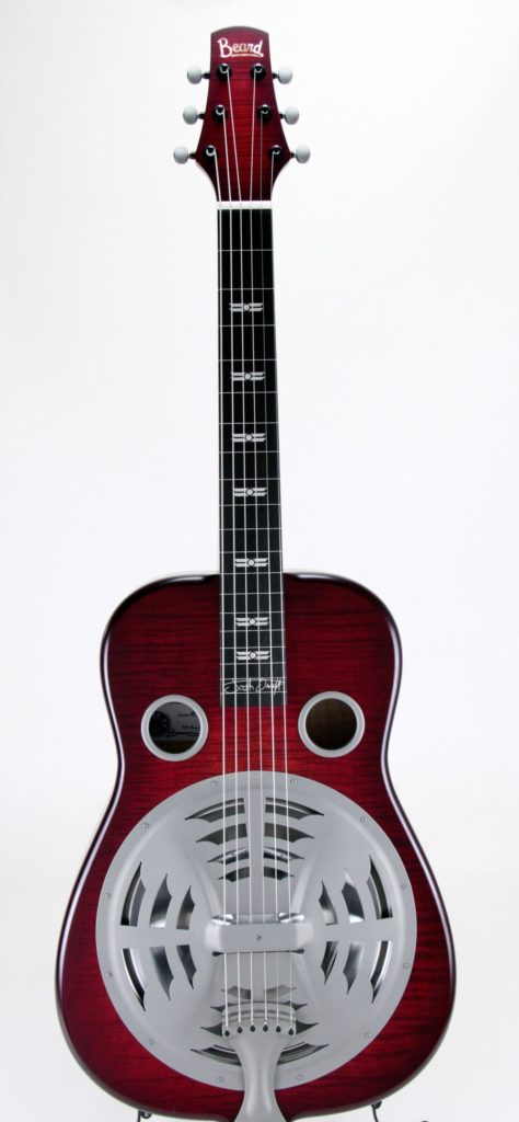 Josh Swift Signature resonator guitar, Red Assault sunburst