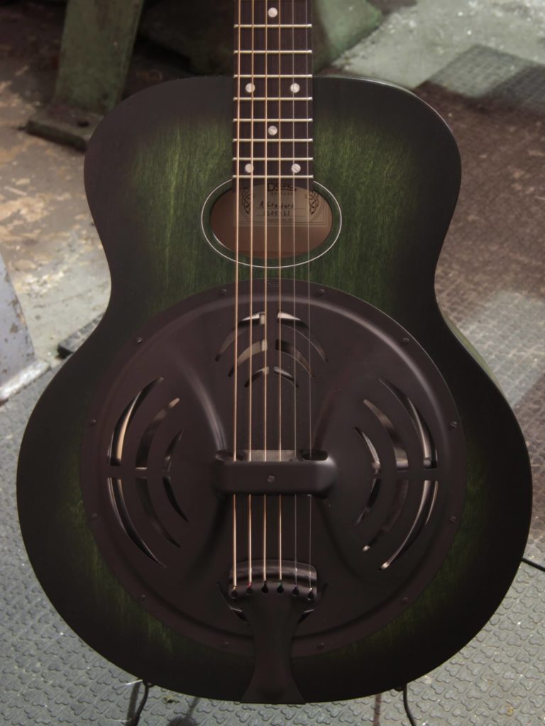 Radio Standard-A resonator guitar front, Emerald green