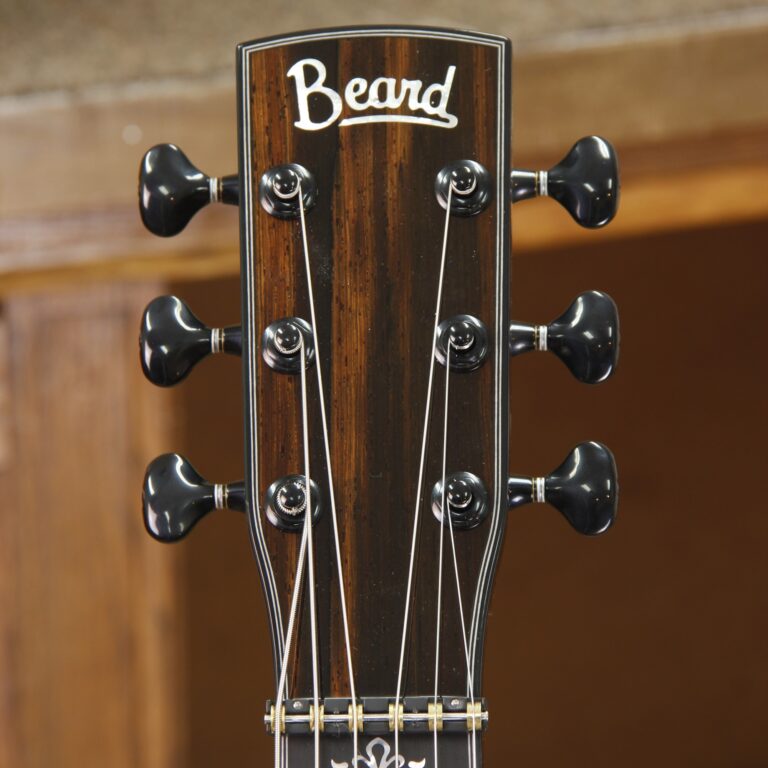 Beard resonator guitar peghead