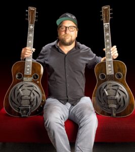 Anders Beck with his Beard resonator guitar