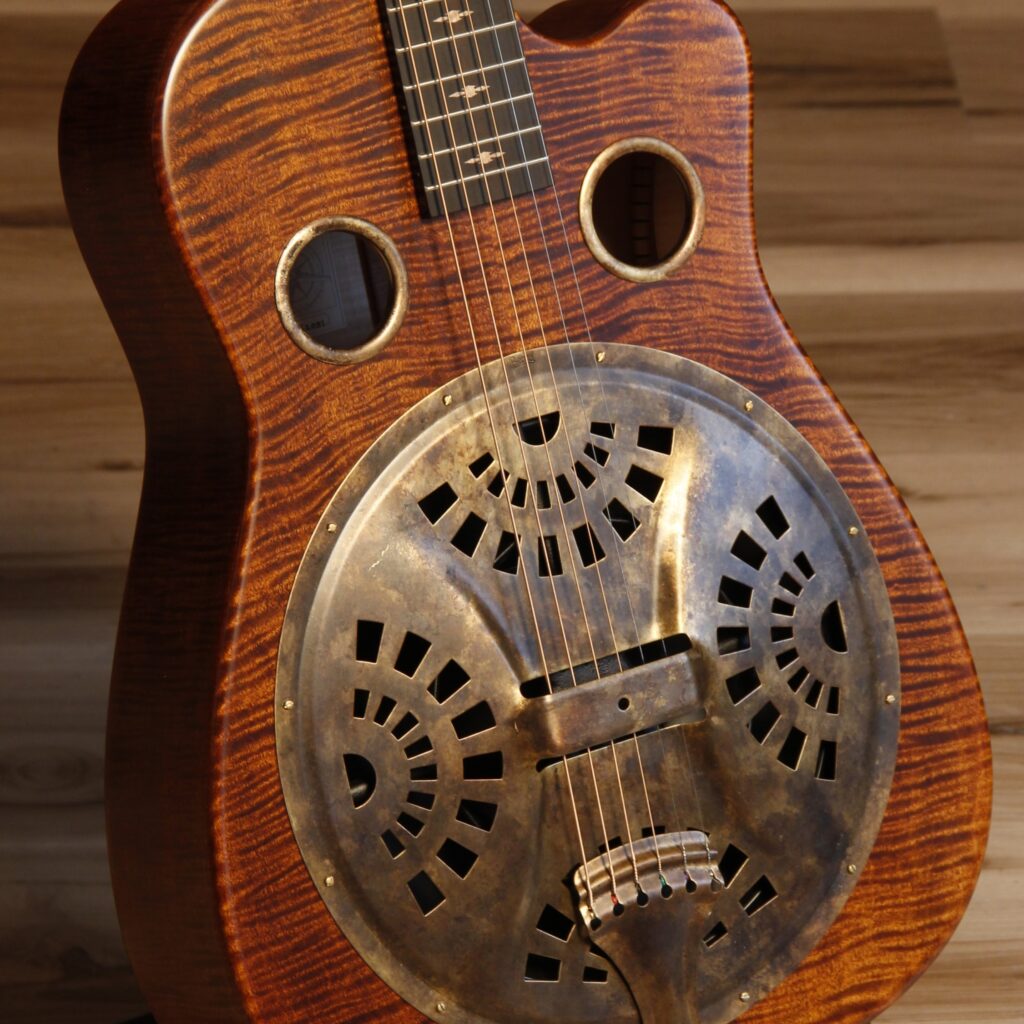 Beard Trailhead resonator/resophonic guitar closeup