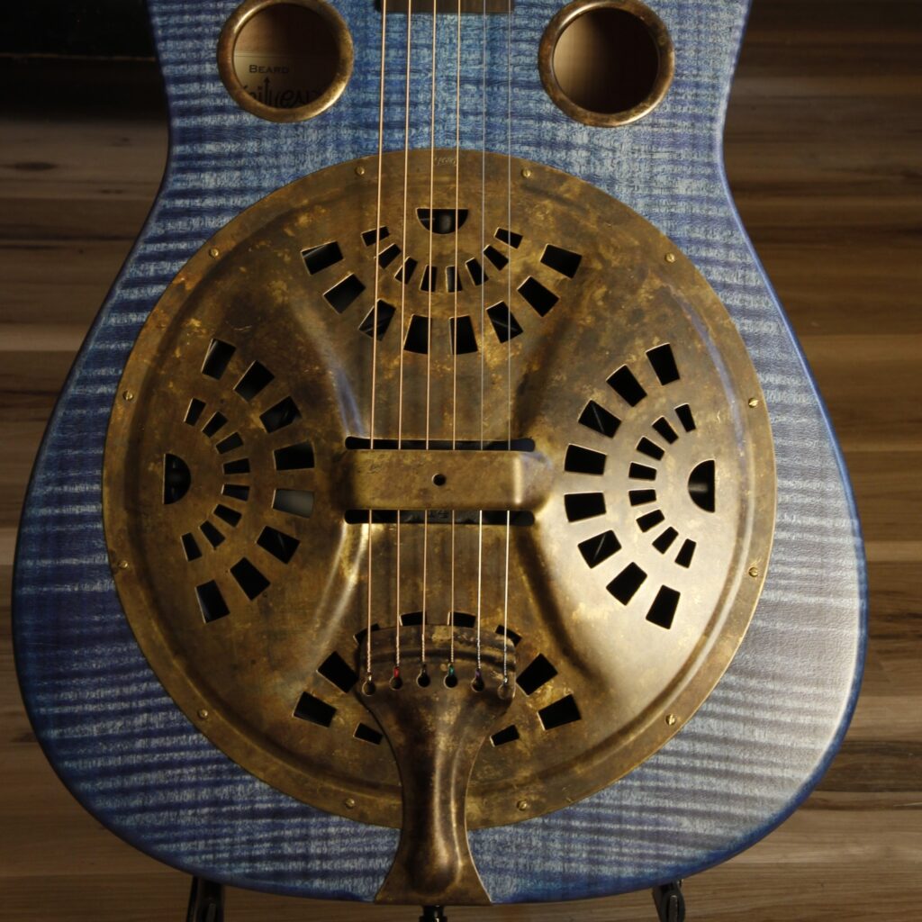 Beard Trailhead resonator/resophonic guitar closeup